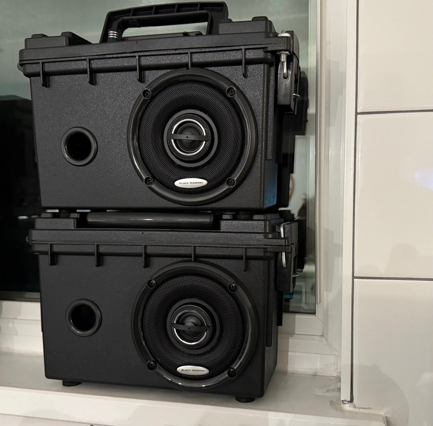 Outdoor Bluetooth Speaker - Field Box Black Diamond Series- Lightweight Speaker in Stealth Black