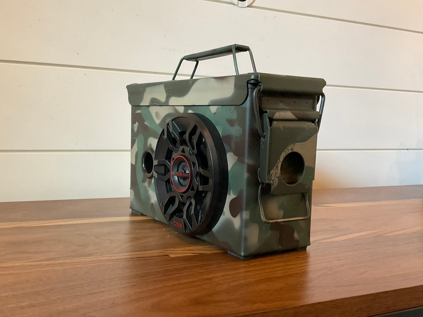 .30 CAL Woodland Ammo Can Bluetooth Speaker – Rugged, Custom-Built , Audio Powerhouse