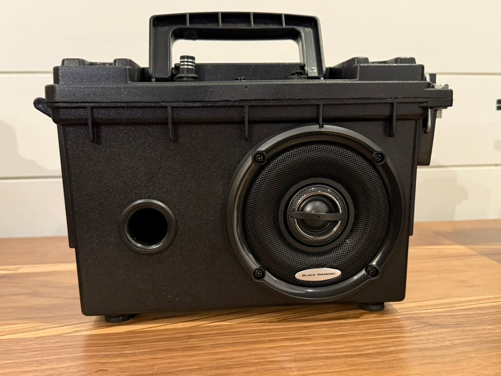 Outdoor Bluetooth Speaker - Field Box  Black Diamond Series- Lightweight Speaker in Stealth Black