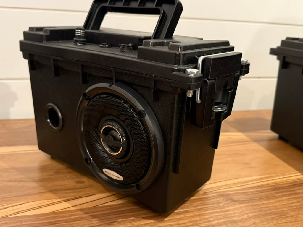 Outdoor Bluetooth Speaker - Field Box  Black Diamond Series- Lightweight Speaker in Stealth Black