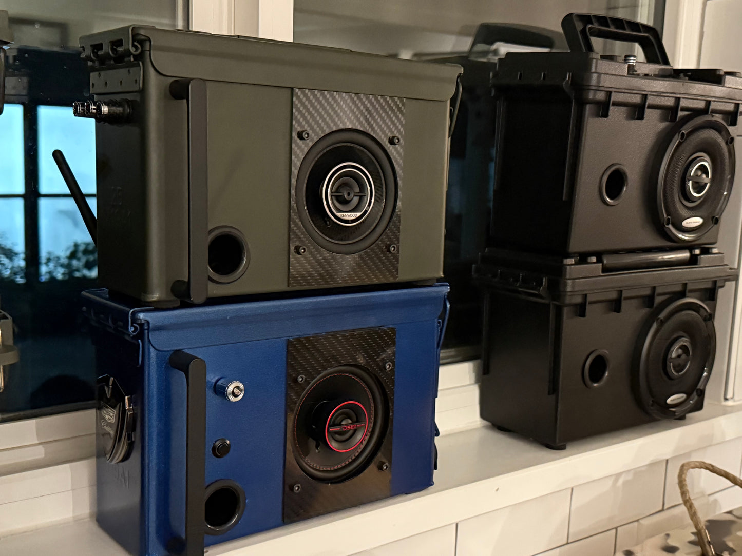 .30 CAL Ammo Can Bluetooth Speaker – CUSTOM Metallic Ink Blue