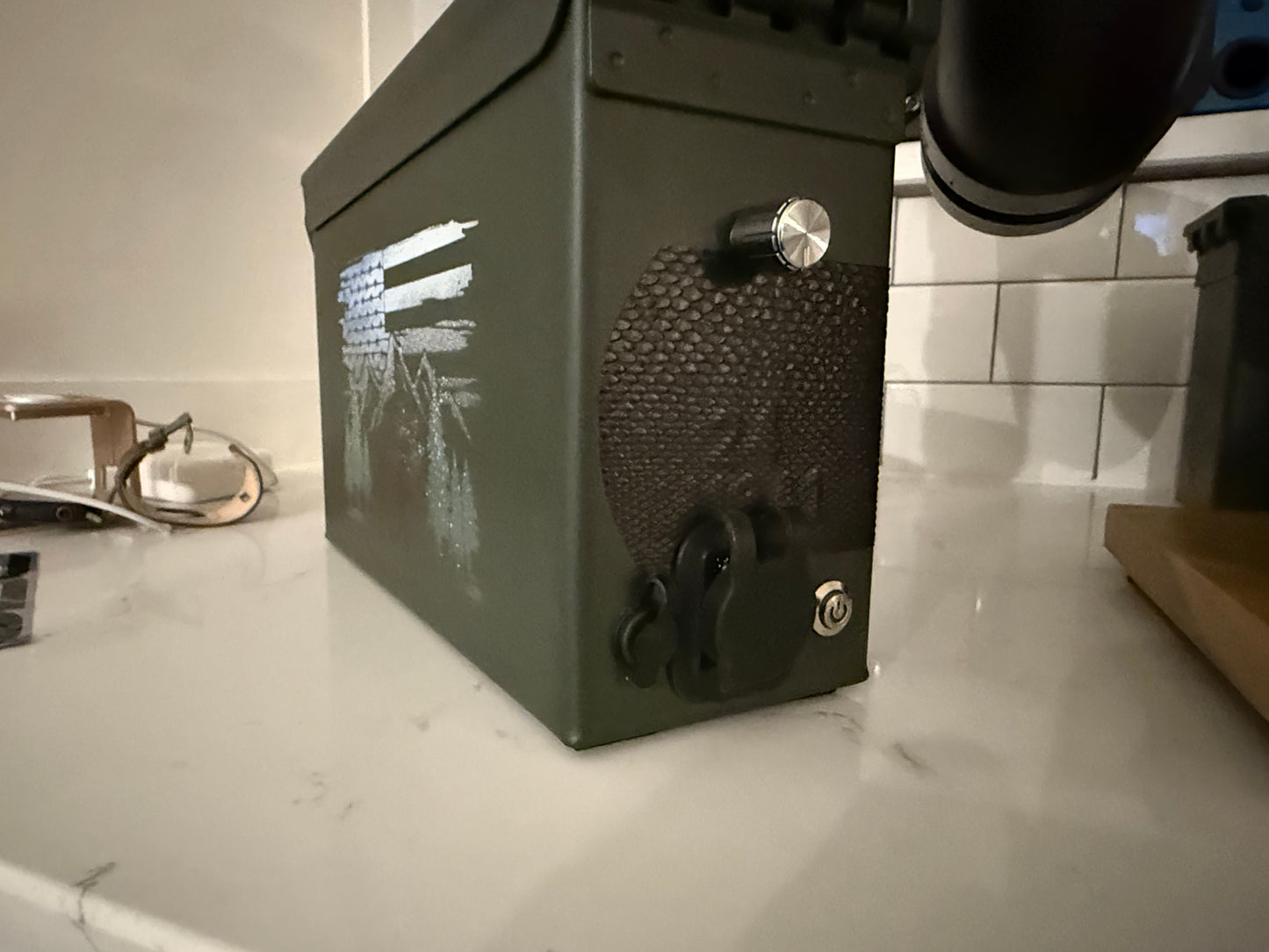 .30 Cal Ammo Can Luxury Bluetooth Speaker - CUSTOM Olive Drab Green - by Strong Arm Craftsman