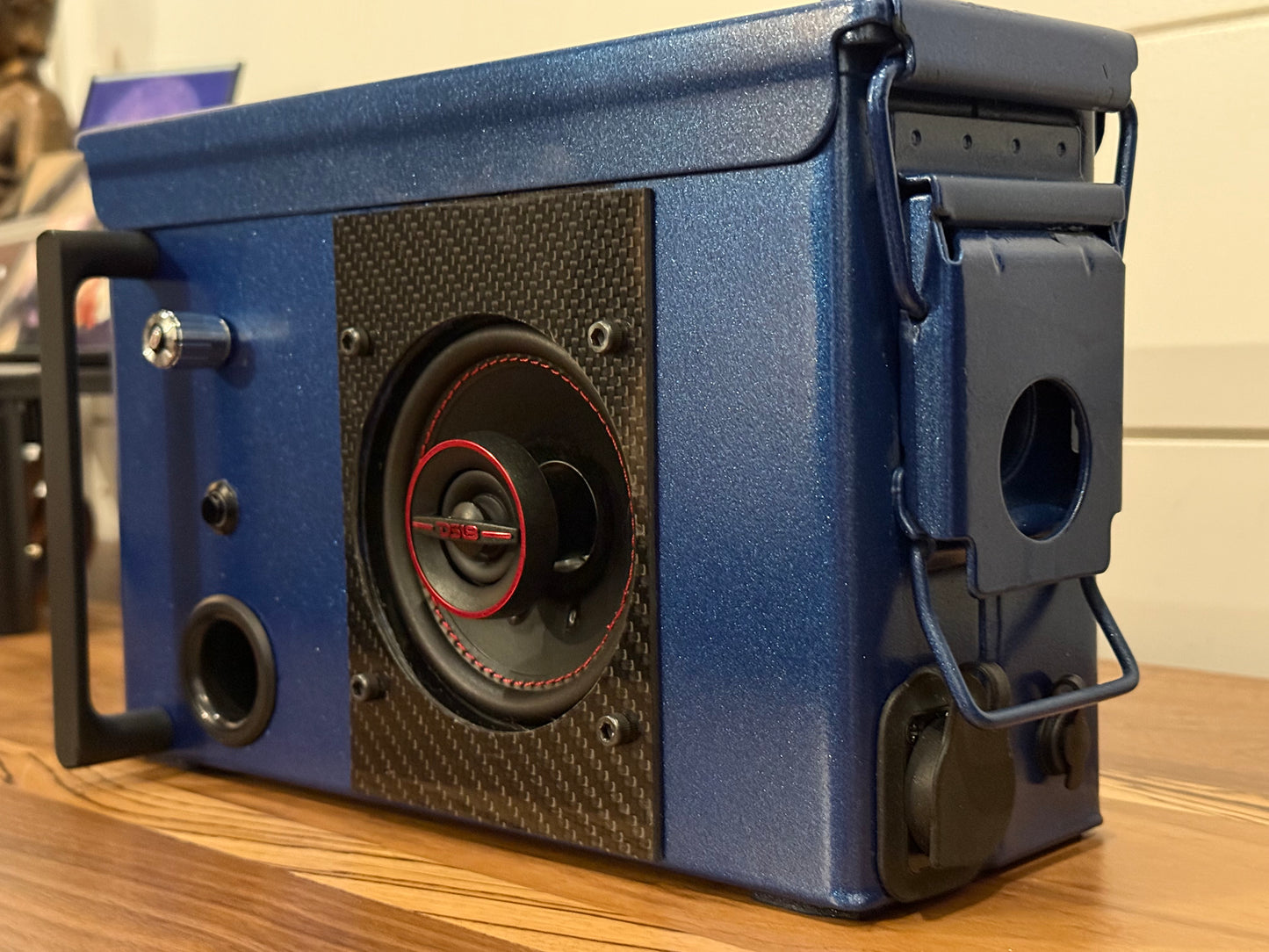 .30 CAL Ammo Can Bluetooth Speaker – CUSTOM Metallic Ink Blue