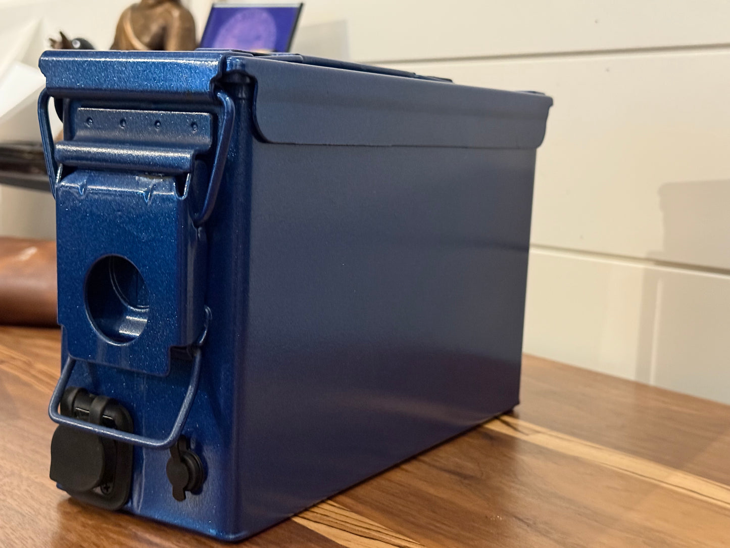 .30 CAL Ammo Can Bluetooth Speaker – CUSTOM Metallic Ink Blue